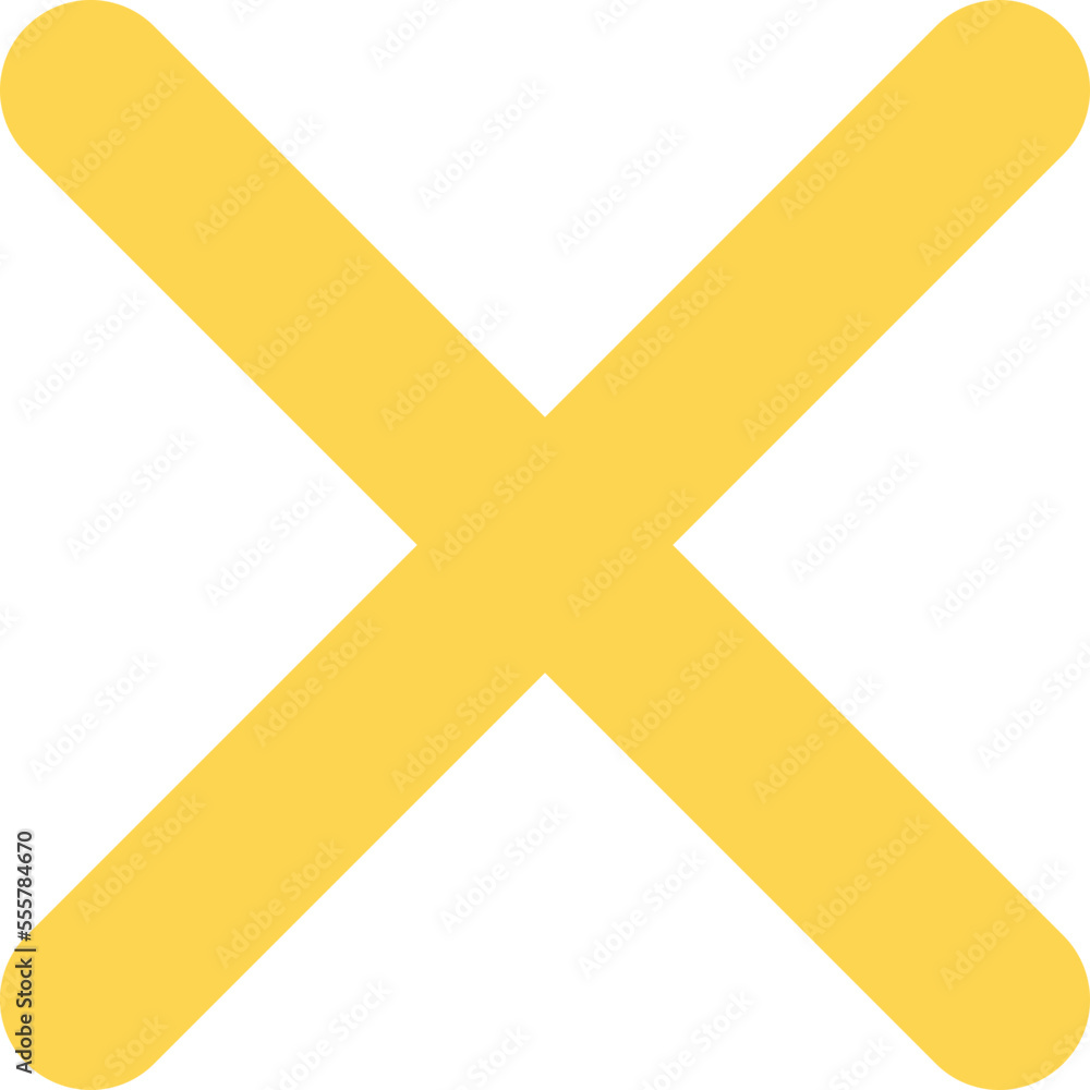 Obraz premium Yellow cross illustration