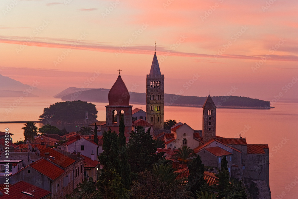 Town of Rab at Dawn, Rab Island, Croatia Town of Rab at Dawn, Rab Island, Croatia