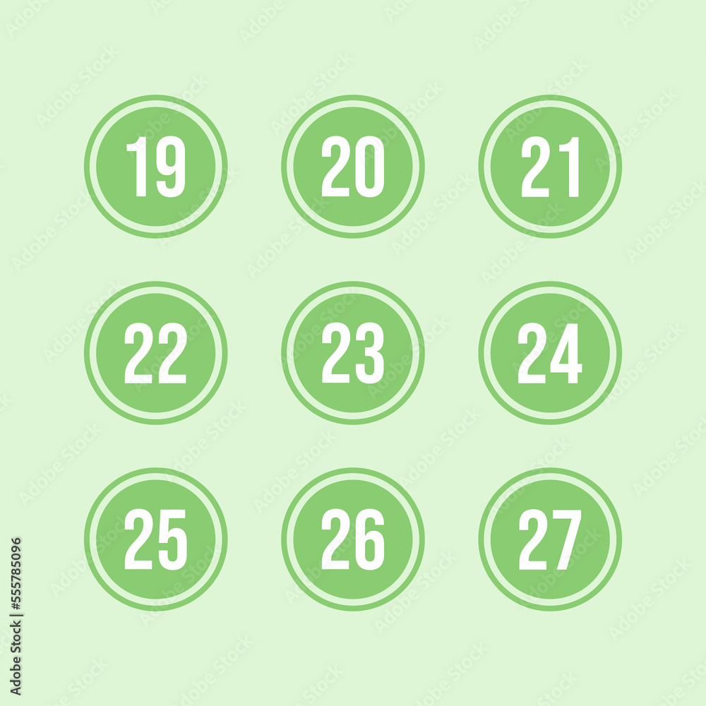 Numeric icon vector design templates Numeric icon vector design templates