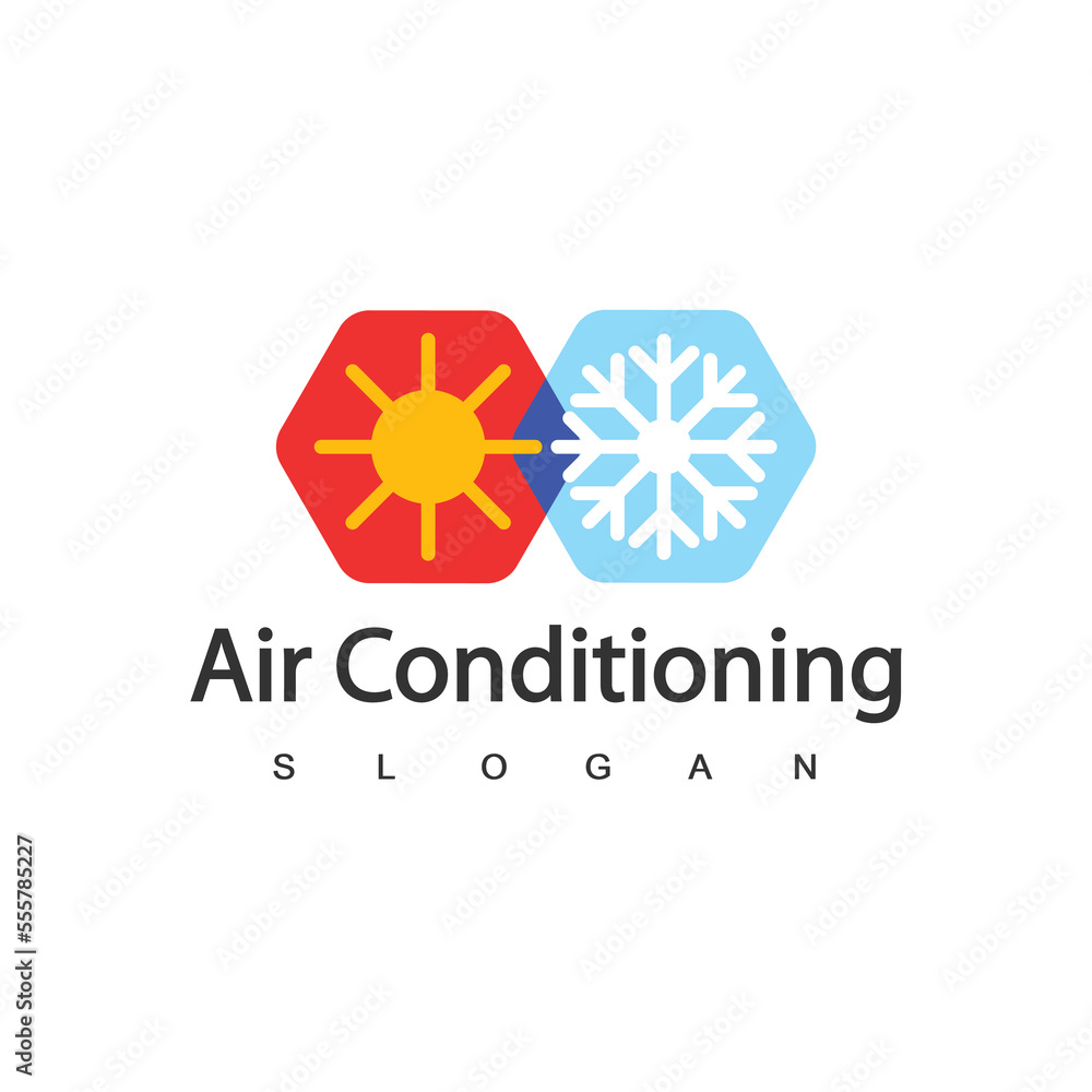 Air Conditioning Logo, HVAC Logo Concept Air Conditioning Logo, HVAC Logo Concept