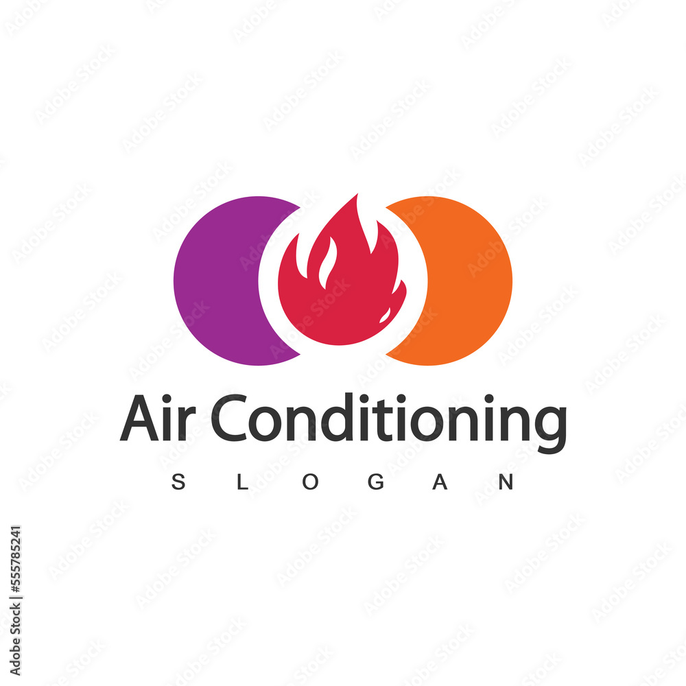 Air Conditioning Logo, HVAC Logo Concept Air Conditioning Logo, HVAC Logo Concept
