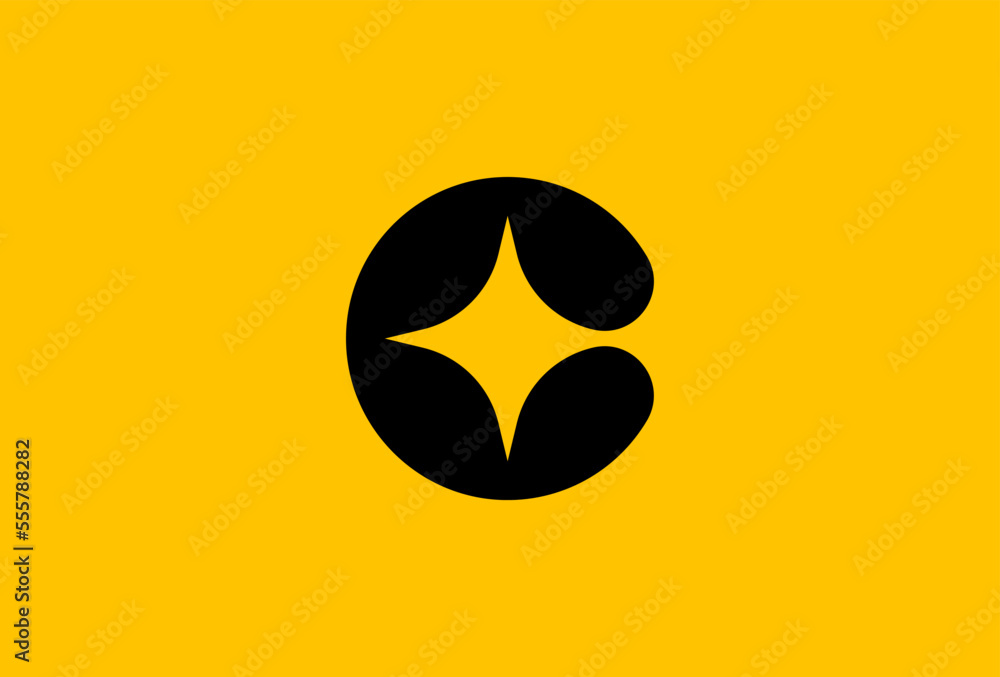 Initial letter C Star logo design, letter C with Star combination flat design logo template element, vector illustration Initial letter C Star logo design, letter C with Star combination flat design logo template element, vector illustration