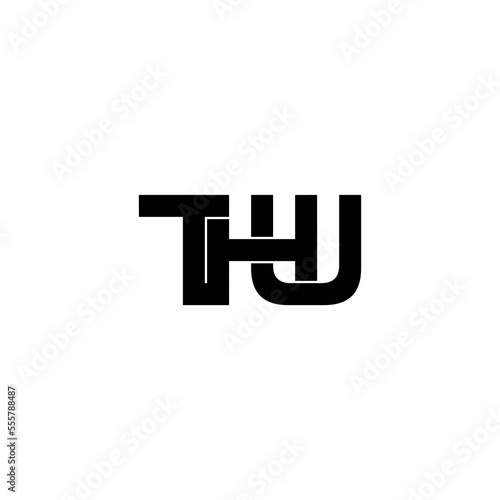 thu letter initial monogram logo design