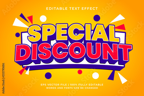 Special sale discount promotion 3d editable text effect