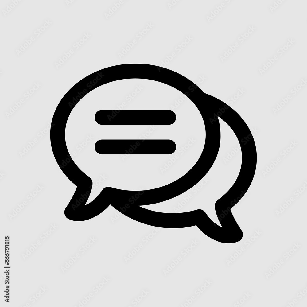 Chat icon in line style, use for website mobile app presentation Chat icon in line style, use for website mobile app presentation
