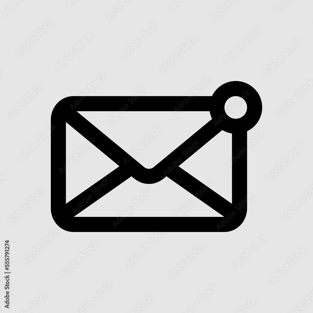 Email notification icon in line style, use for website mobile app presentation Email notification icon in line style, use for website mobile app presentation