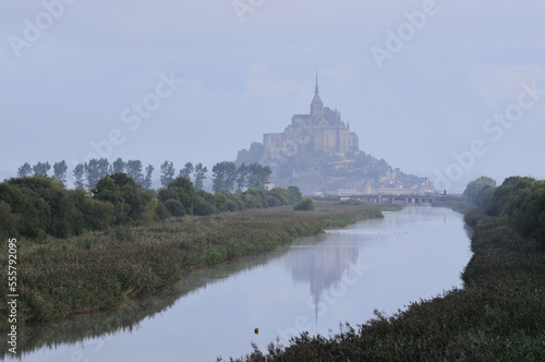 River Couesnon and Mont Saint-Michel, Normandy, France photo