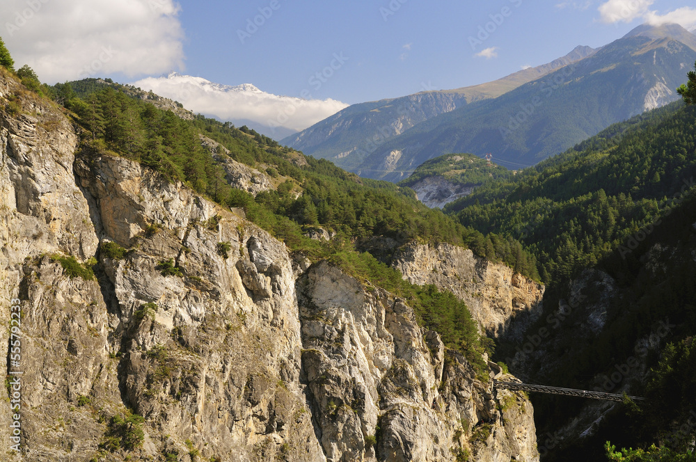 Overview of Gorge, Rhone-Alpes, France Overview of Gorge, Rhone-Alpes, France