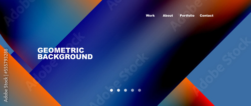 Minimal geometric abstract background. Circle and line design. Trendy techno business template for wallpaper, banner, background or landing