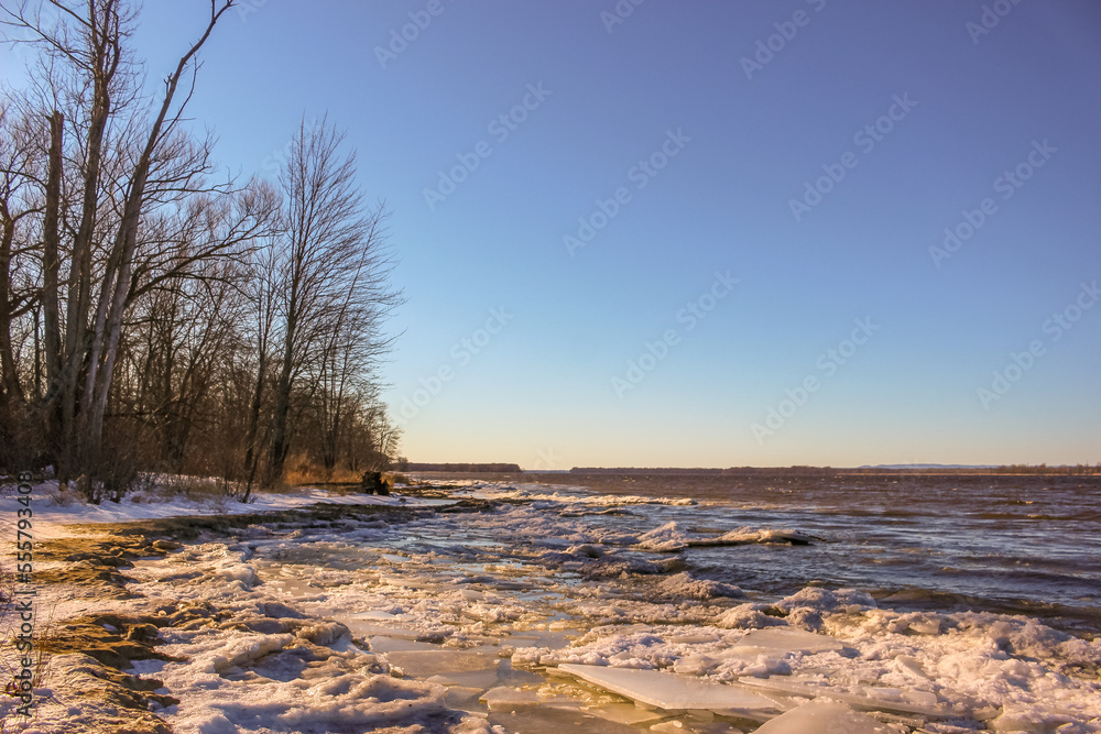 Beautiful winter landscape at the ravine Petrie Island, Ottawa river Beautiful winter landscape at the ravine Petrie Island, Ottawa river