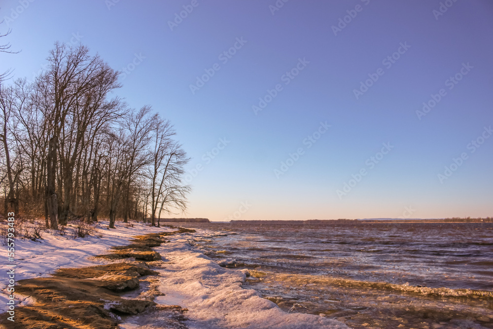 Beautiful winter landscape at the ravine Petrie Island, Ottawa river Beautiful winter landscape at the ravine Petrie Island, Ottawa river