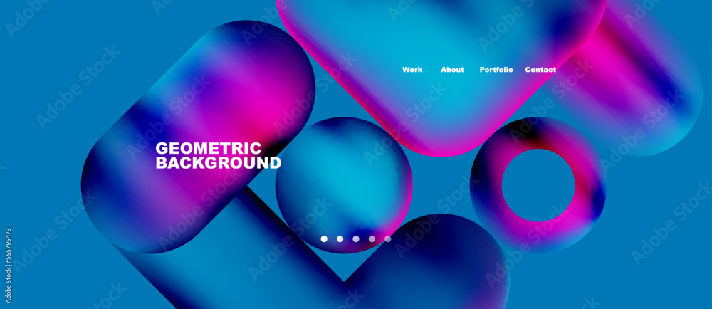 Round shapes and circles with liquid gradients Round shapes and circles with liquid gradients