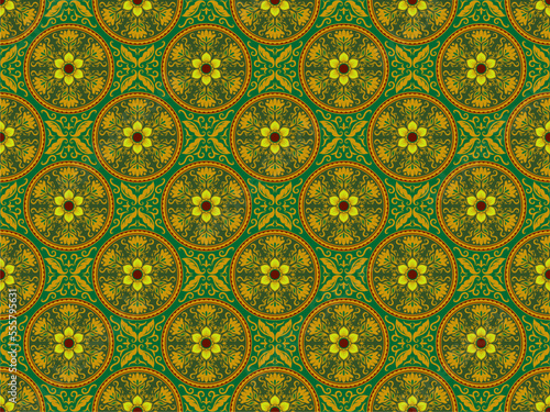 アジア調パターン16（緑）