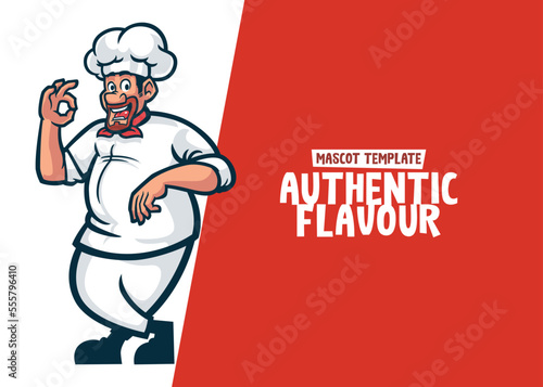 chef mascot logo illustration