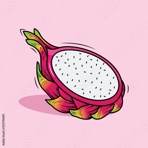 illustration of a dragon fruit