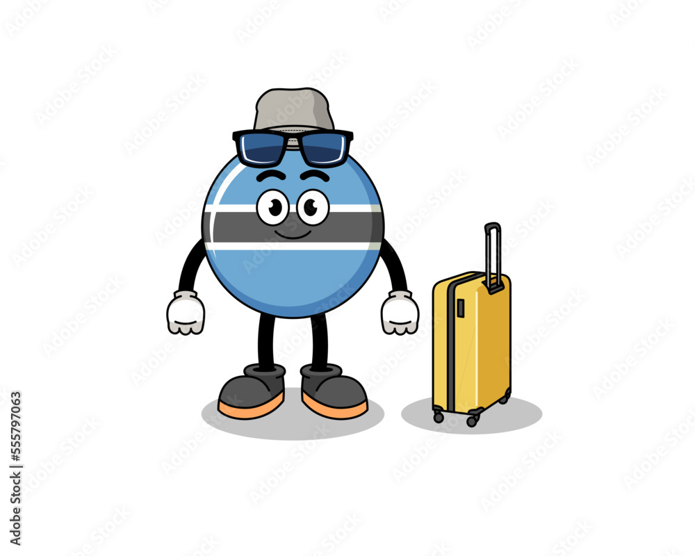 botswana mascot doing vacation botswana mascot doing vacation