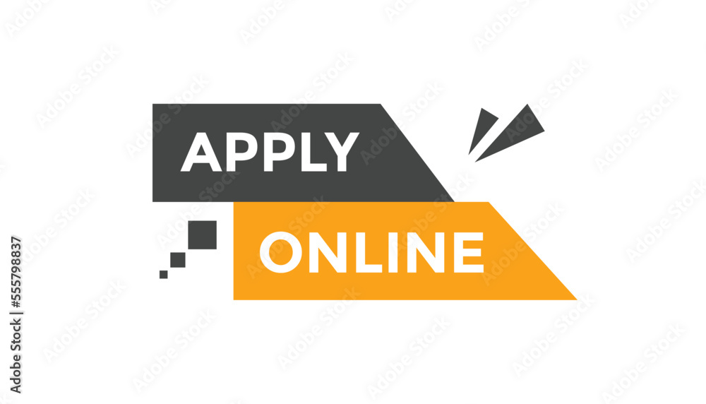 Apply online button web banner templates. Vector Illustration
Apply online button web banner templates. Vector Illustration