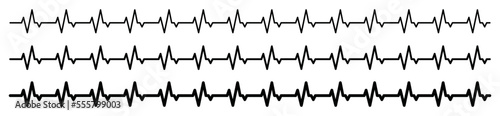Heartbeat or heart beat pulse line icon for medical apps and websites. Heart rhythm icon vector, symbol illustration