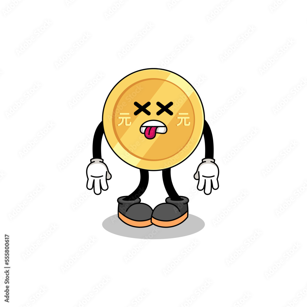 chinese yuan mascot illustration is dead chinese yuan mascot illustration is dead