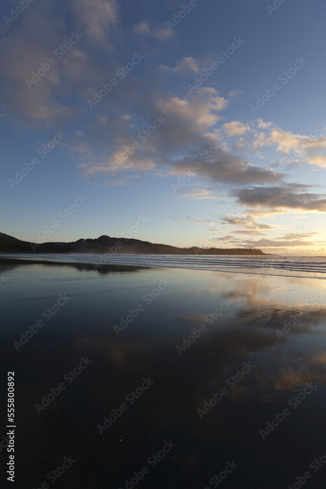 Chesterman Beach at Sunset, Tofino, Vancouver Island, British Columbia, Canada Chesterman Beach at Sunset, Tofino, Vancouver Island, British Columbia, Canada