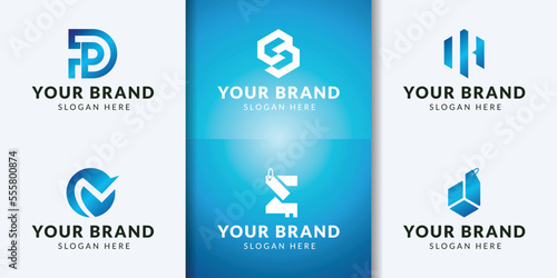 logo monogram letter A to Z logo design collection