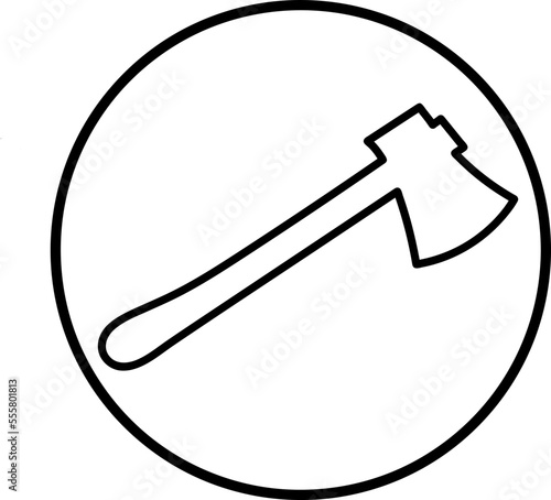 Axe icon flat. Illustration isolated vector sign trendy style.eps