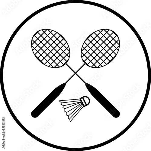 Badminton racquets or rackets icon. sport sign..eps