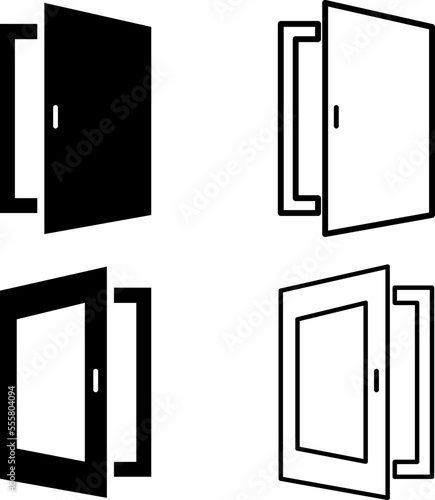 Door icon set vector illustration on white background..eps 