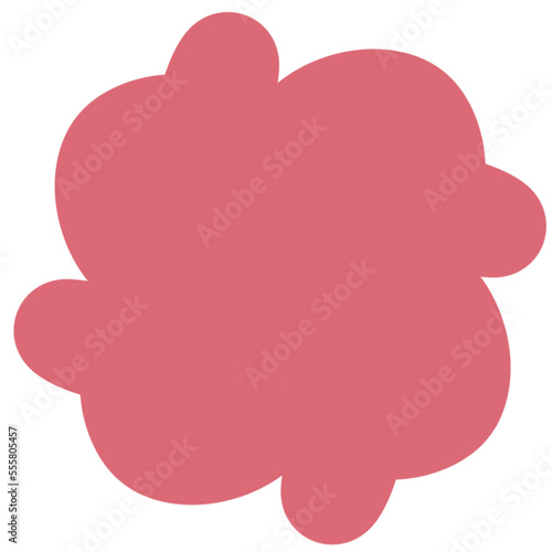 Pink and Red Abstract Blob