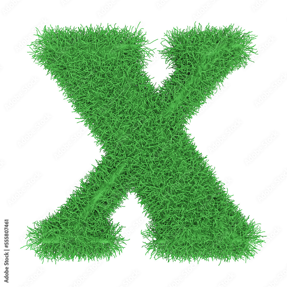Grass Letter X with generative AI Grass Letter X with generative AI
