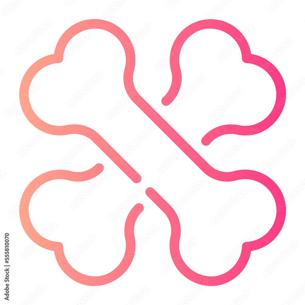 Obraz premium bone gradient icon