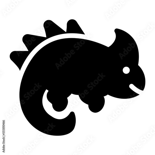 chameleon glyph icon