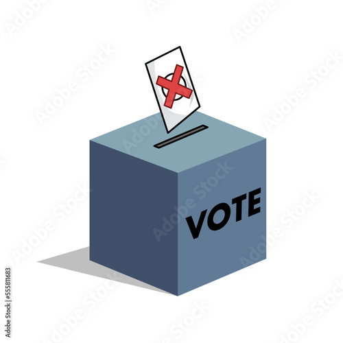 Putting voting paper in the ballot box, Voting