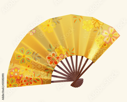 3D Japanese folding fan element