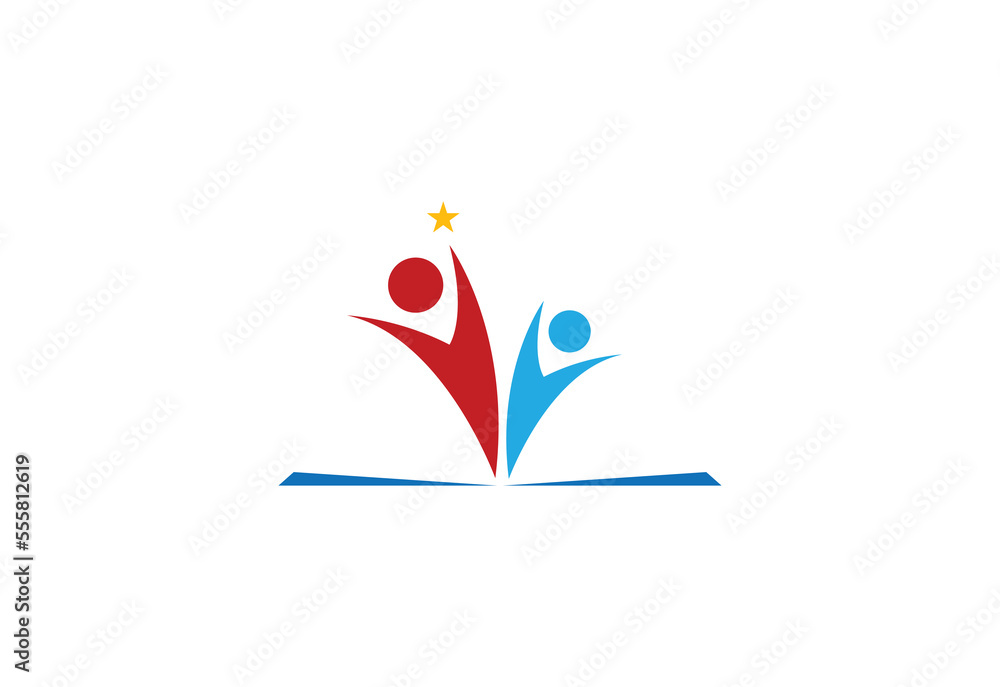 Obraz premium Education vector, university logo vector.