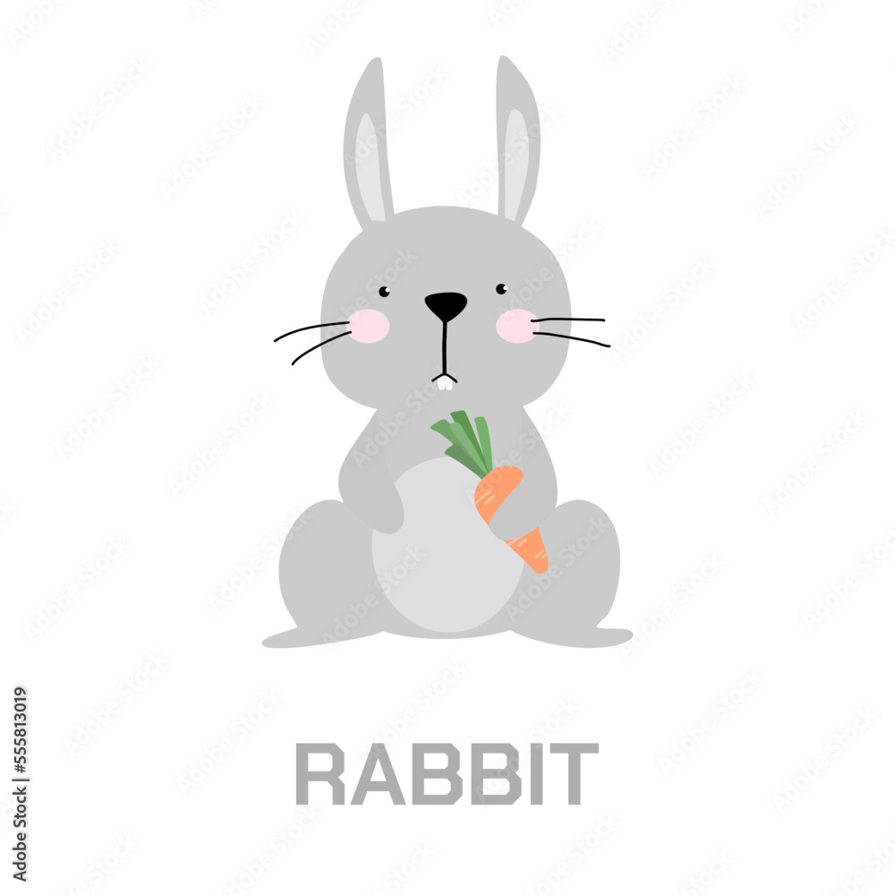 Fototapeta premium easter bunny with Carrot 