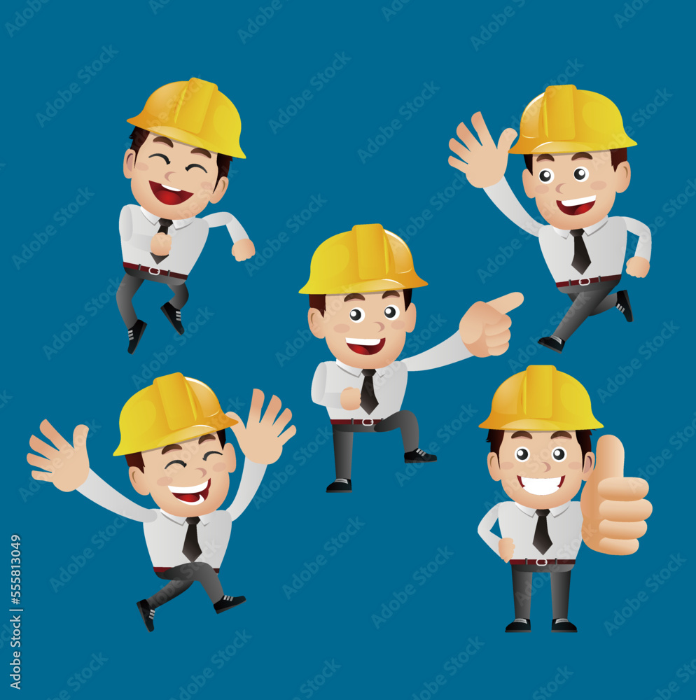 People Set - Profession - engineer with different poses People Set - Profession - engineer with different poses