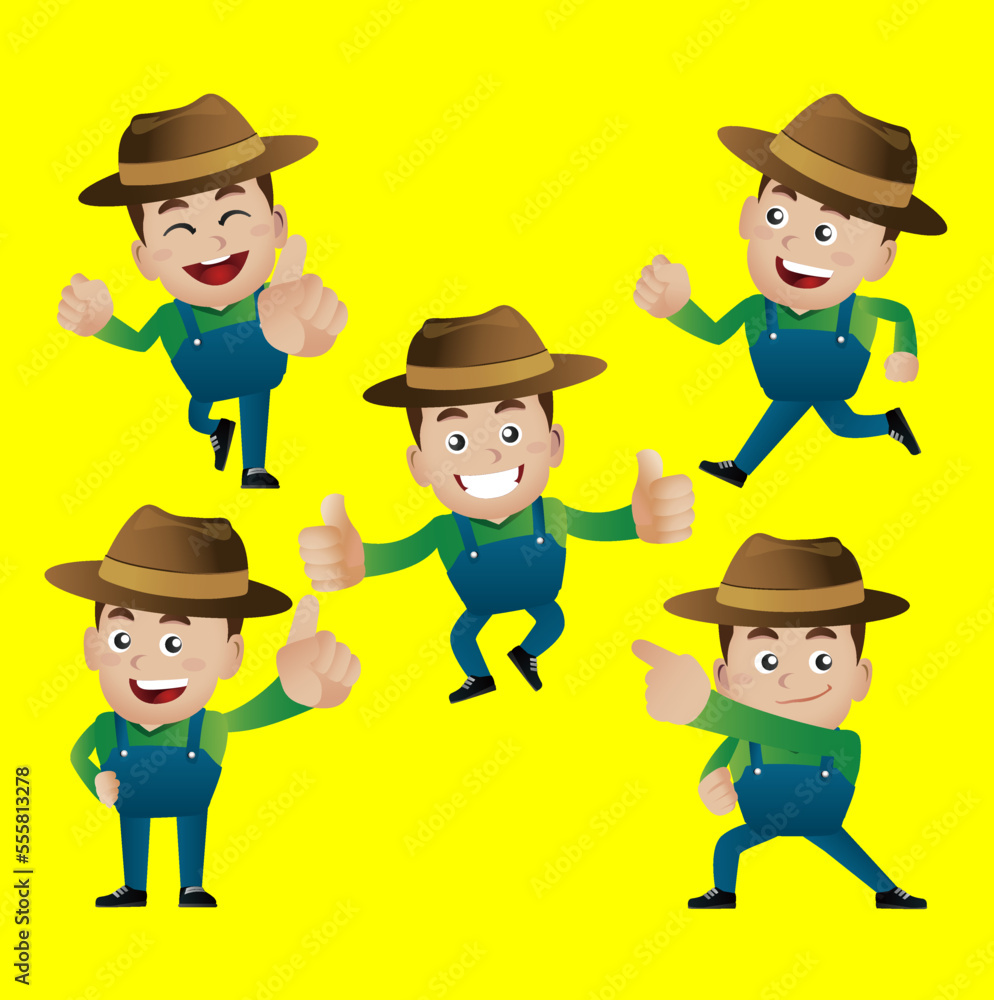 Professional people set: farmer,gardener, carpenter, woodworker Professional people set: farmer,gardener, carpenter, woodworker