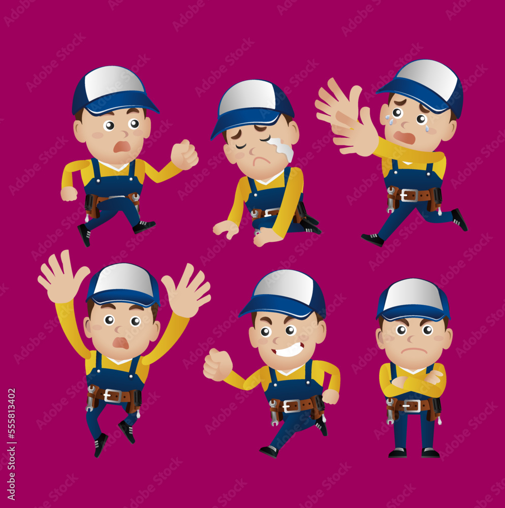 People Set - Profession - Worker. builder People Set - Profession - Worker. builder