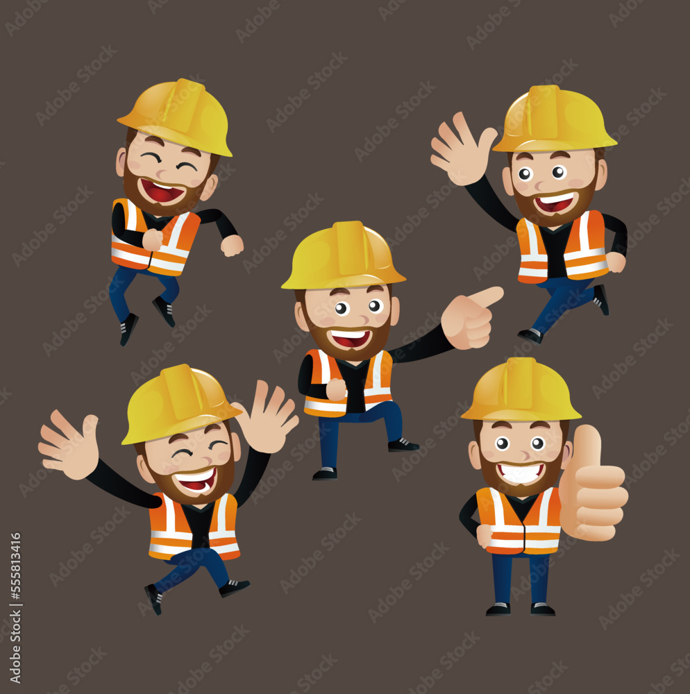 People Set - Profession - Worker. builder People Set - Profession - Worker. builder