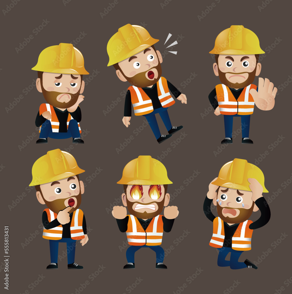People Set - Profession - Worker. builder People Set - Profession - Worker. builder