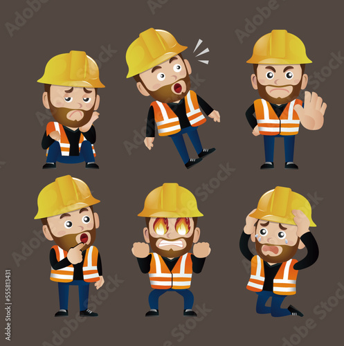 People Set - Profession - Worker. builder