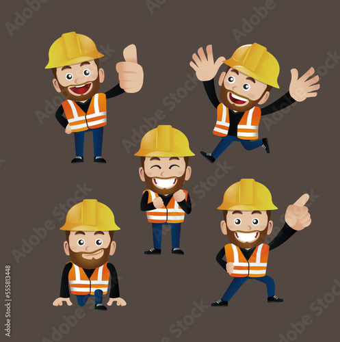 People Set - Profession - Worker. builder