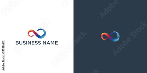 Combination of Figure 8. Abstract Vector Logo Design Template. Creative Infinity Concept Icon