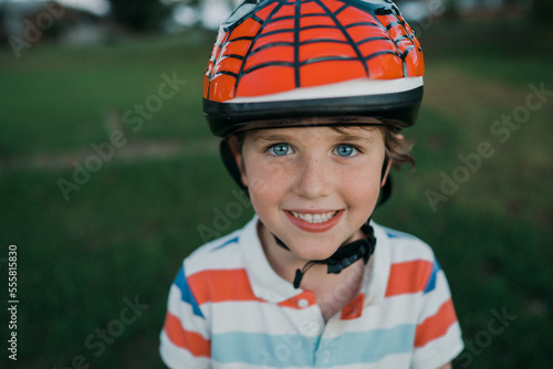 boy with helmet photo