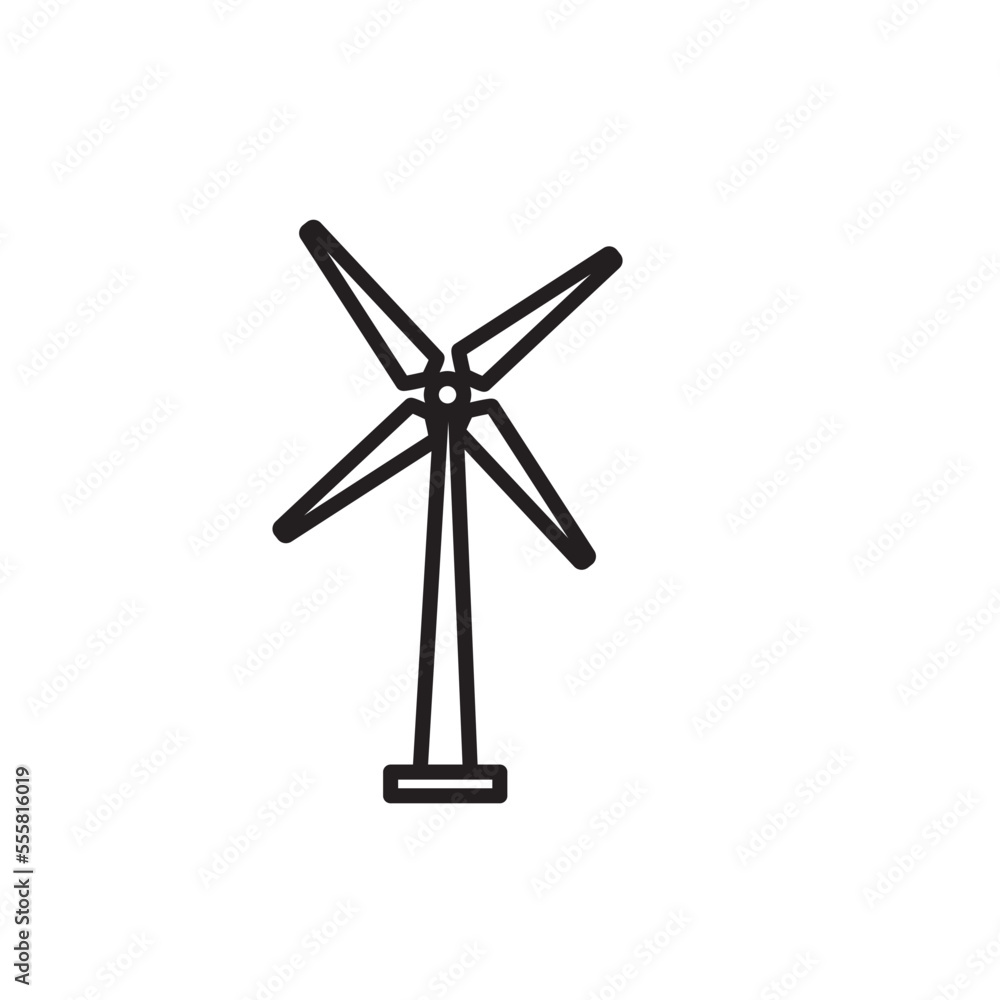 Windmill icon vector logo design template flat style Windmill icon vector logo design template flat style