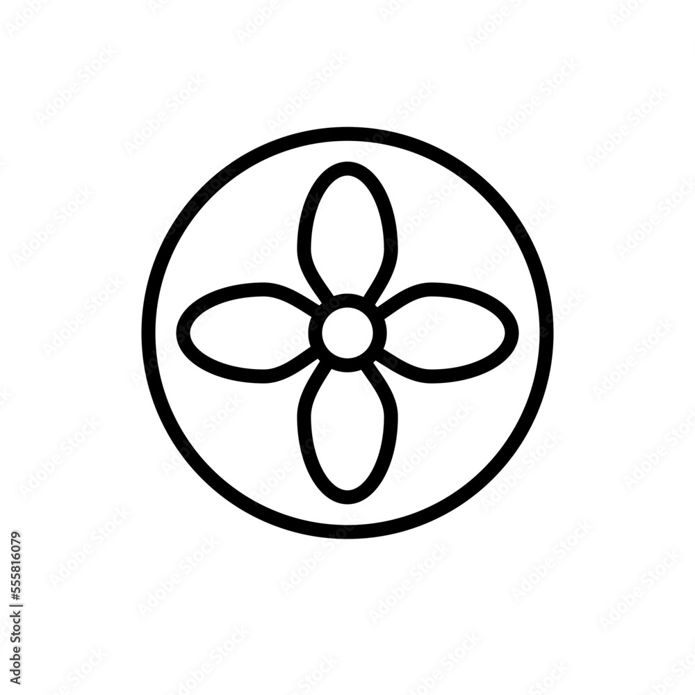 Fan icon vector logo design template Fan icon vector logo design template