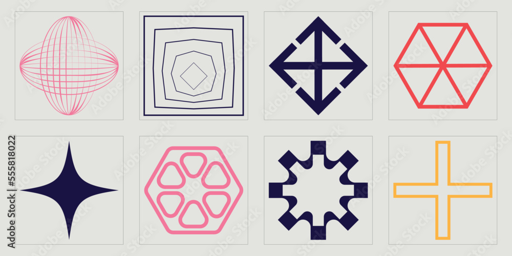 Vector set of Y2K. Extraordinary Graphic Assets. For modern T-shirts designed. Anti-design. Vector illustration Vector set of Y2K. Extraordinary Graphic Assets. For modern T-shirts designed. Anti-design. Vector illustration