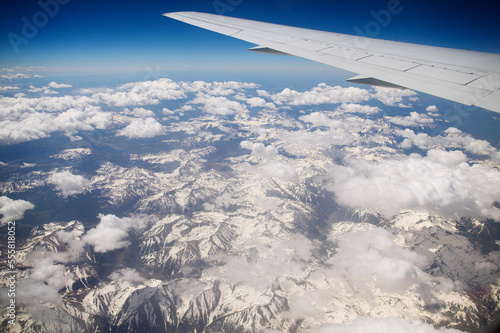 View of Mountain Range From Airplane photo