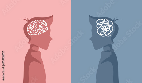 Man Experiencing Different Emotions Vector Cartoon Illustration. Stressed adult person feeling gloomy and in a bad mood
